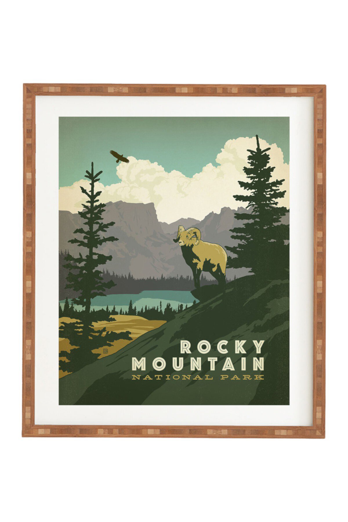 Anderson Design Group Rocky Mountain National Park Bamboo Framed Wall Art Deny Designs