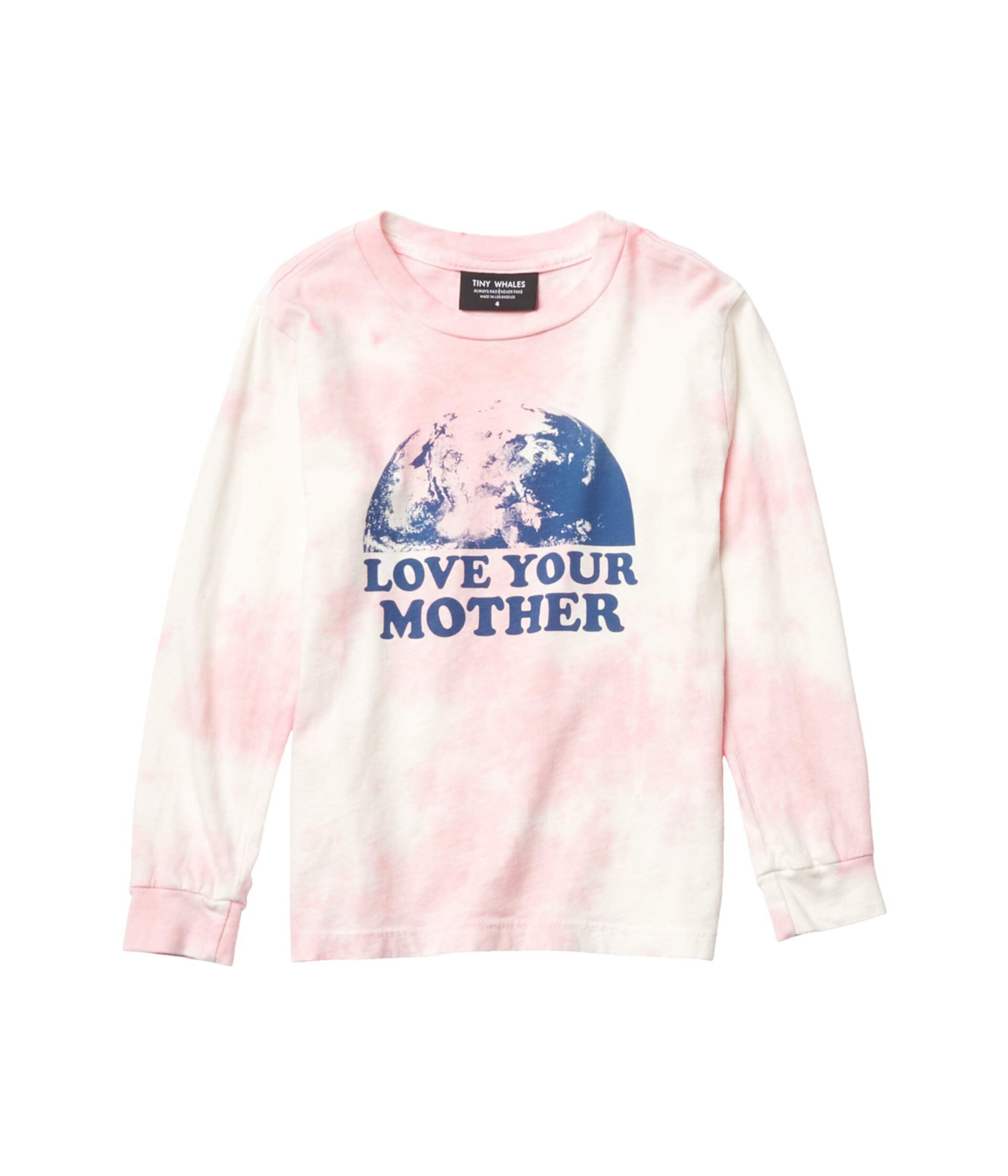Love Your Mother Tie-Dye Long Sleeve (Toddler/Little Kids/Big Kids) Tiny Whales
