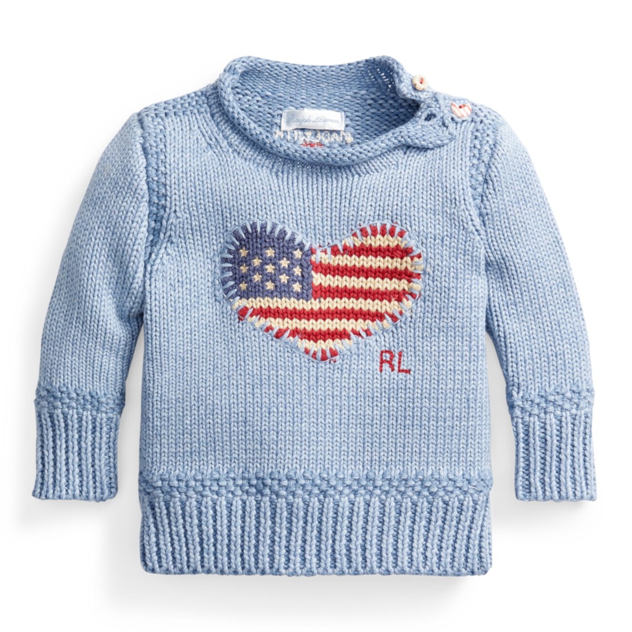 Heart Flag Cotton Sweater Ralph Lauren