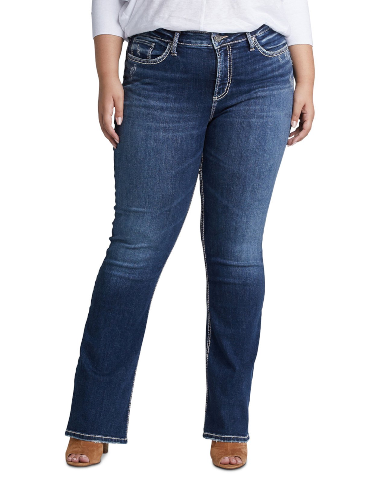 Джинсы Avery Plus Size Bootcut больших размеров Silver Jeans Co.