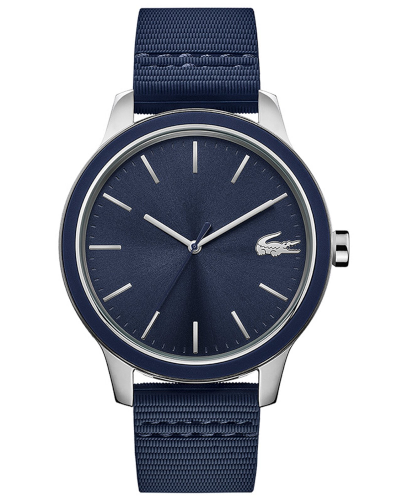 Мужские часы Lacoste 12.12 с синим силиконовым ремешком, 44 мм Lacoste