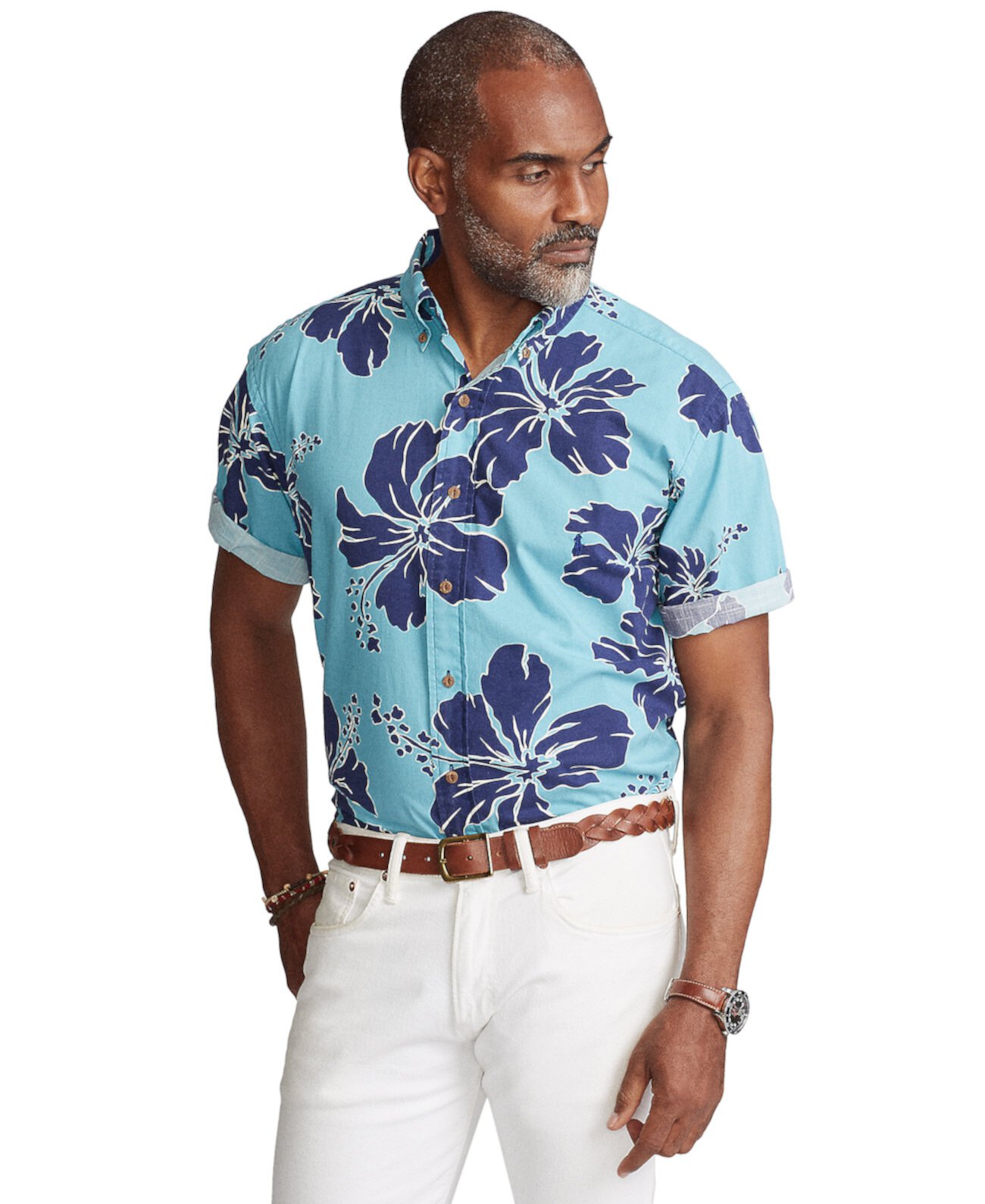Men's Big & Tall Classic-Fit Floral Shirt Ralph Lauren