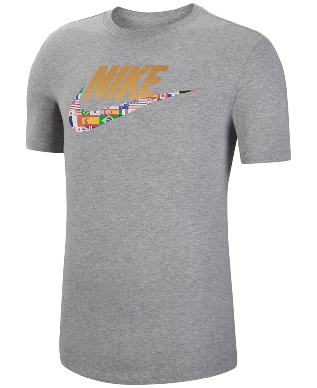 Мужская футболка с логотипом и галочкой с олимпийским флагом Nike
