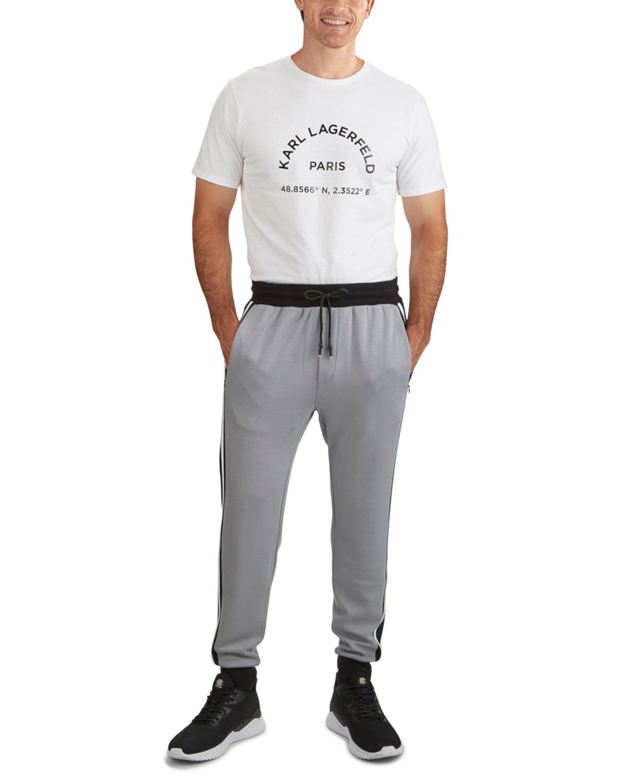 Мужские спортивные брюки с цветными блоками Soft Feel Karl Lagerfeld Paris