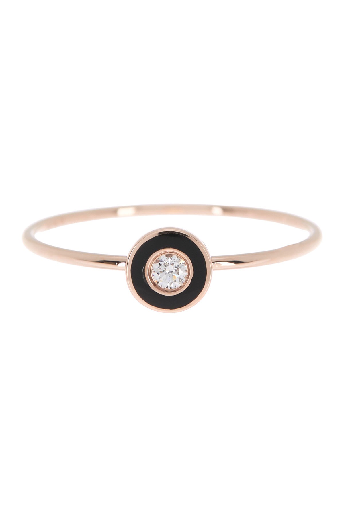 14K Rose Gold Bezel Ring - Size 6 EF Collection