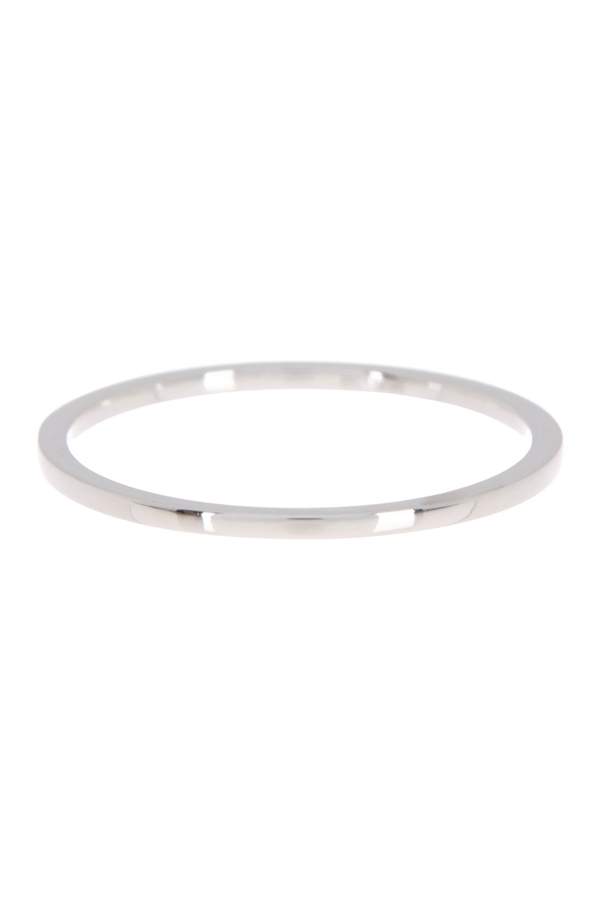 White Gold Thin Band Ring - Size 5 EF Collection