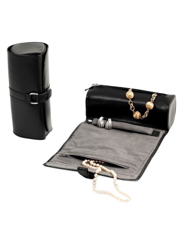 Leather &amp; Suede Jewelry Roll Bey-Berk