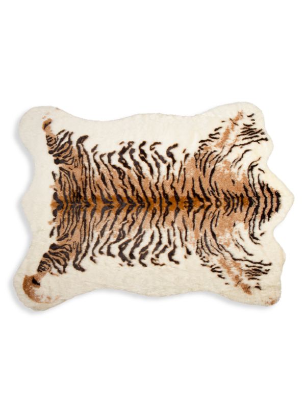Коврик из искусственной коровьей кожи тигра Luxe Faux Fur