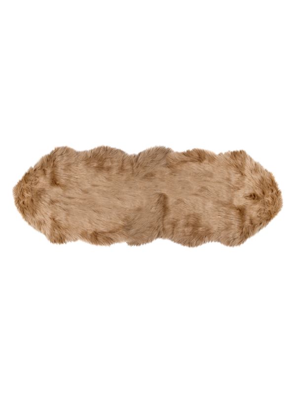 Искусственный меховой ковёр 183 см x 61 см, мягкий и долговечный Luxe Faux Fur