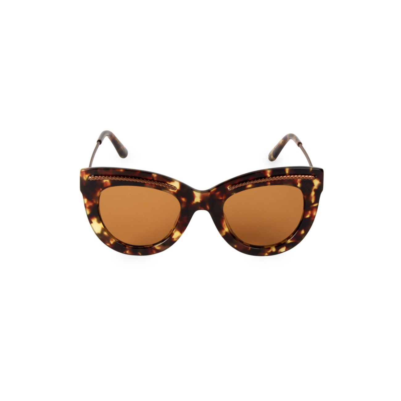 Солнцезащитные очки «кошачий глаз» с гравировкой 49 мм Bottega Veneta