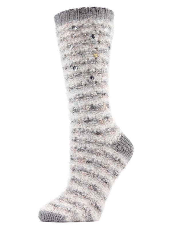 Вязаные носки с вышивкой из мрамора и украшений MEMOI
