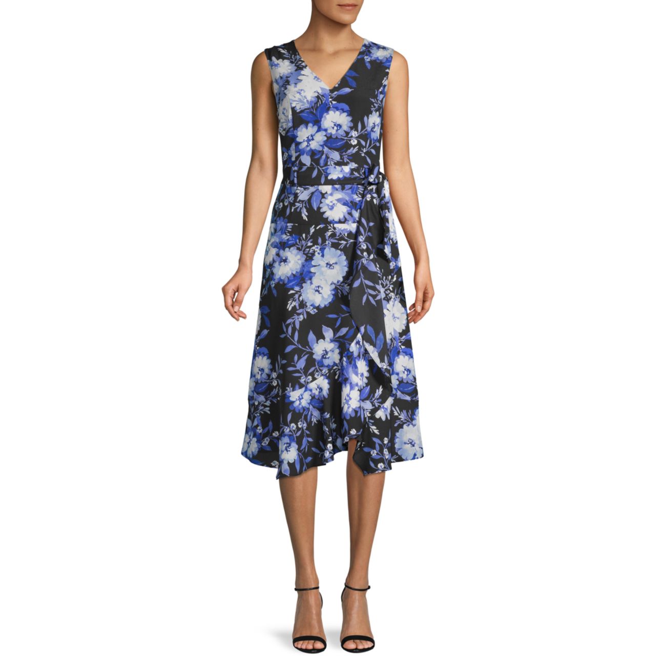 Платье трапециевидной формы с цветочным принтом Moody Calvin Klein