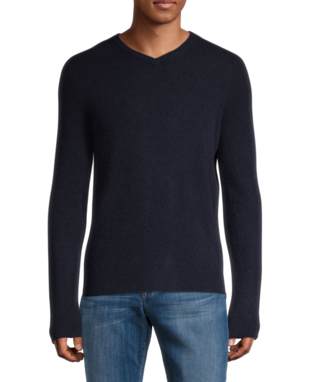Кашемировый свитер с V-образным вырезом Saks Fifth Avenue