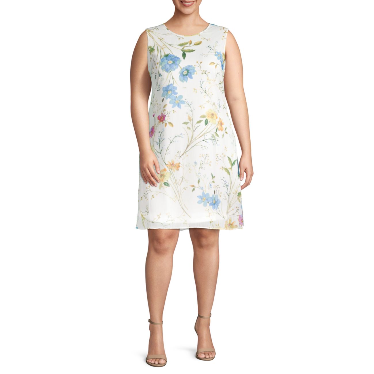 Шифоновое платье Plus с цветочным принтом Calvin Klein