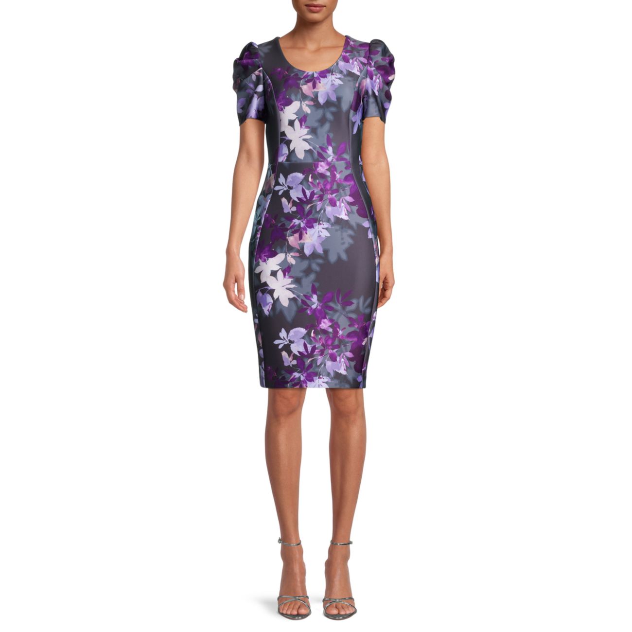 Платье-футляр с цветочным рисунком Calvin Klein