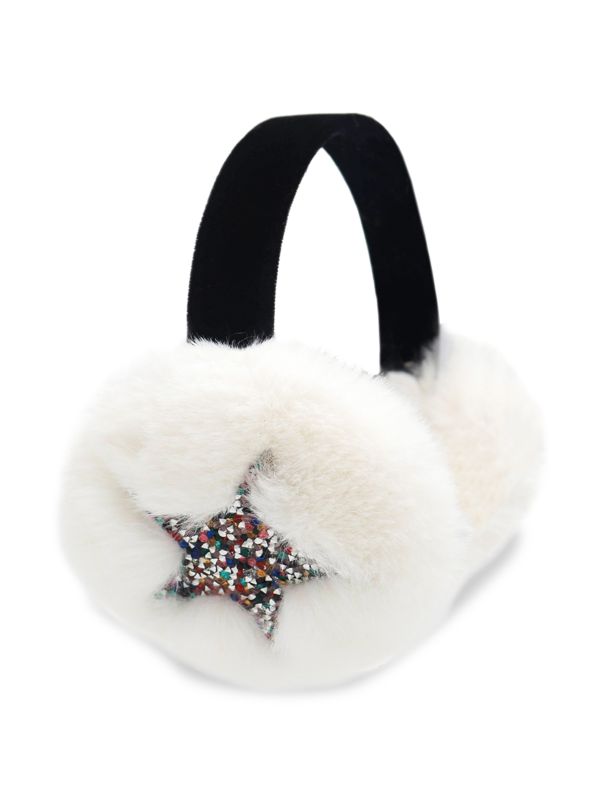 Наушники и повязки на голову Surell Kid’s Sparkle Velvet Faux Fur-Trim Earmuff Surell