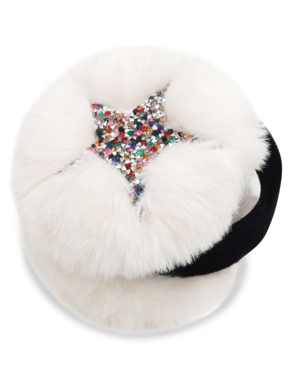 Наушники и повязки на голову Surell Kid’s Sparkle Velvet Faux Fur-Trim Earmuff Surell