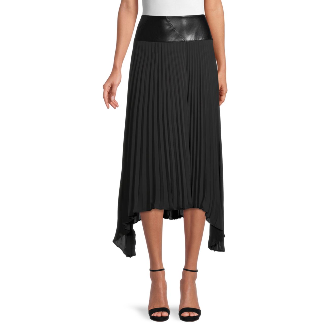 Асимметричная юбка со складками Donna Karan New York