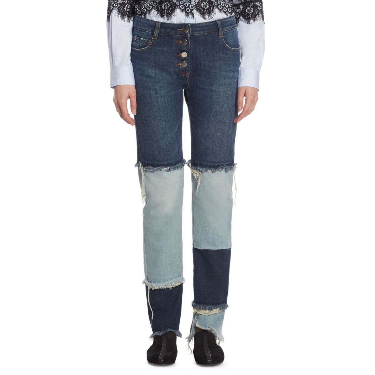 Patchwork Cotton Jeans Each X Other
