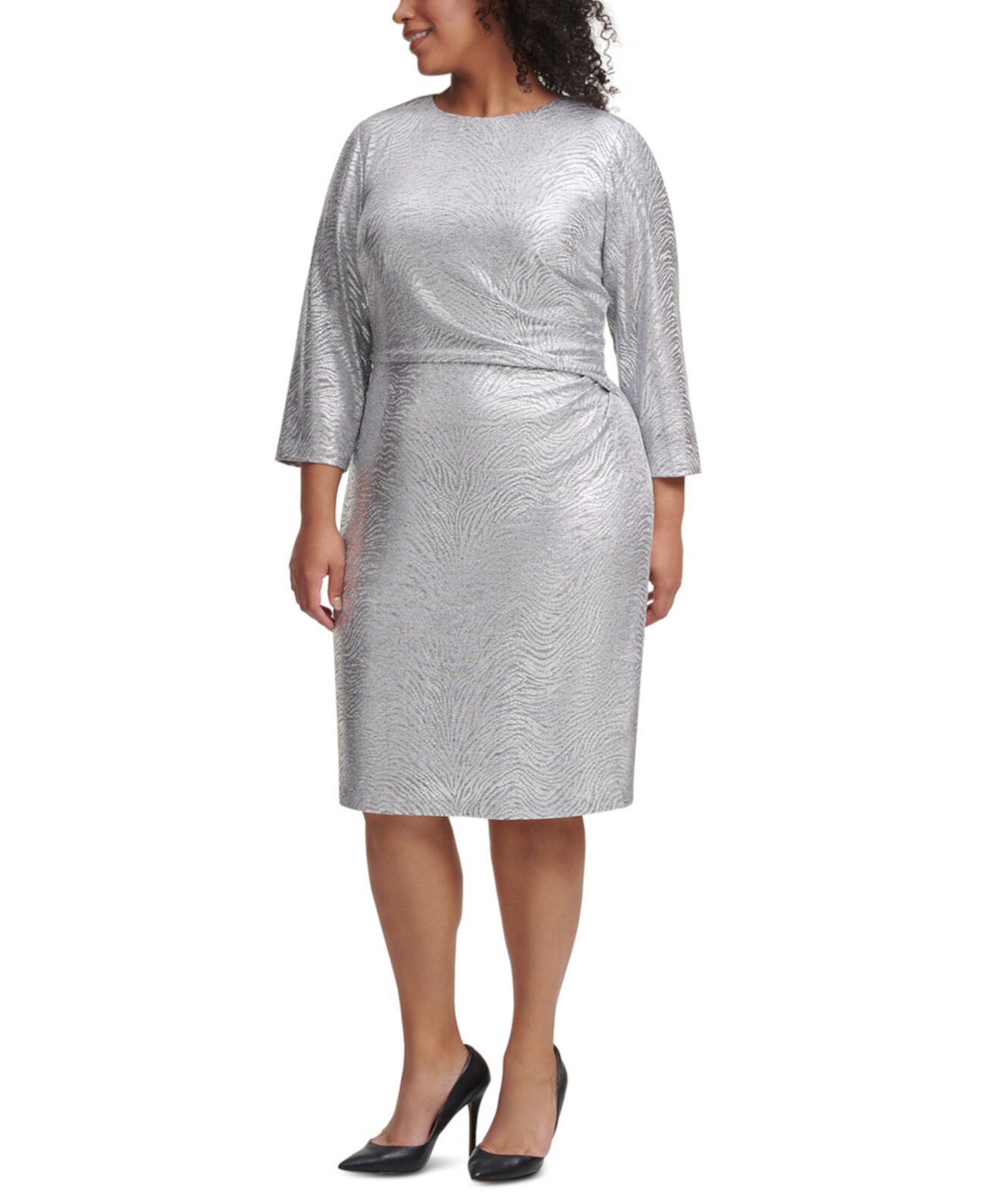 Plus Size Silver Bodycon Dress Vince Camuto