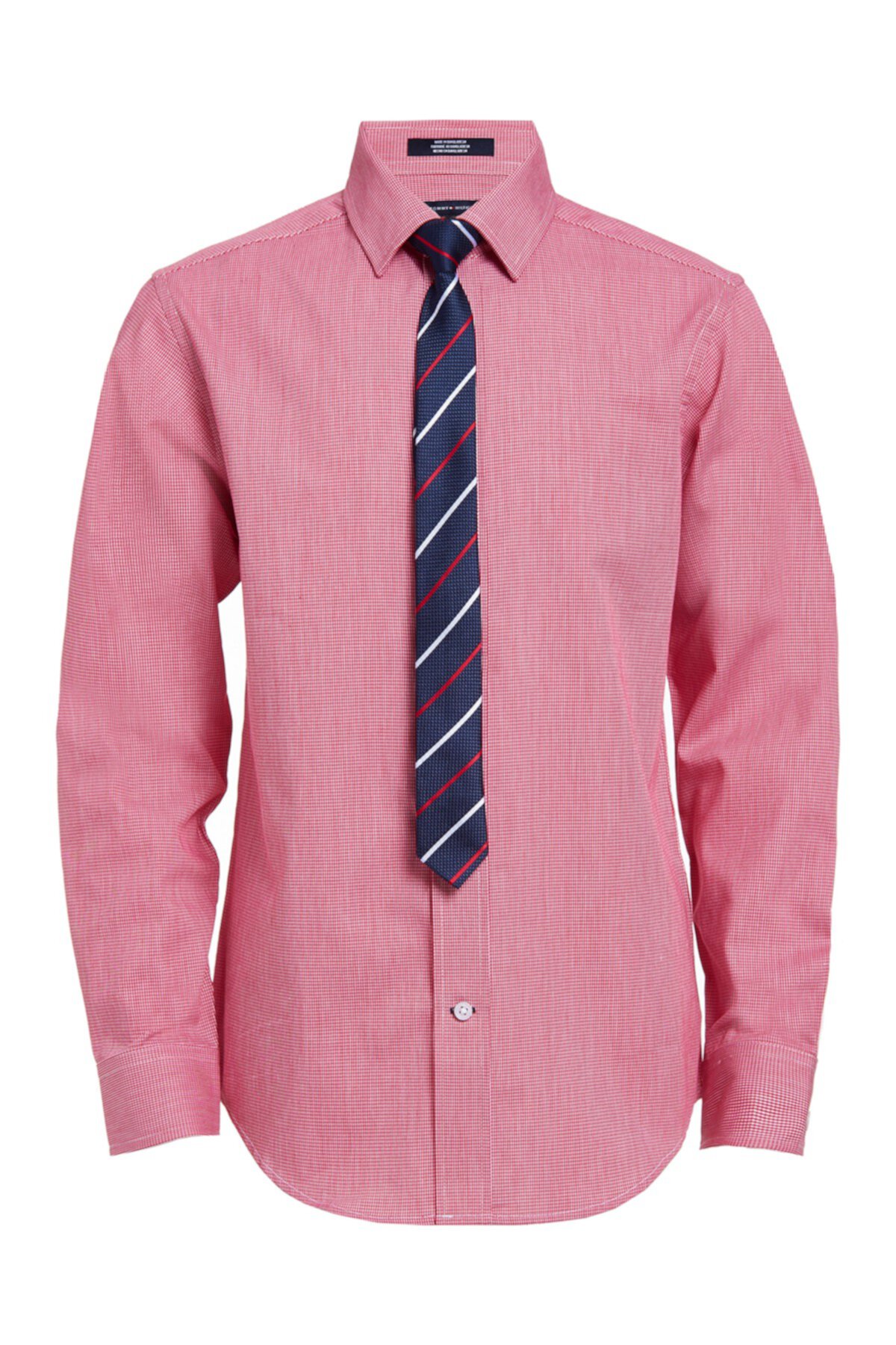 Миниатюрная рубашка и галстук с узором гусиные лапки (для больших мальчиков) Tommy Hilfiger
