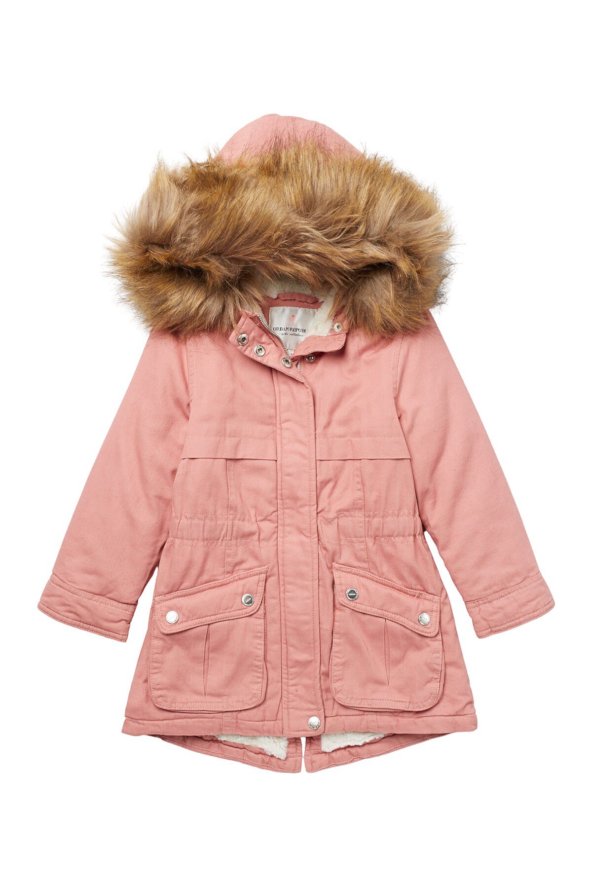 Removable Faux Fur Trimmed Anorak Jacket (Toddler Girls) Urban Republic