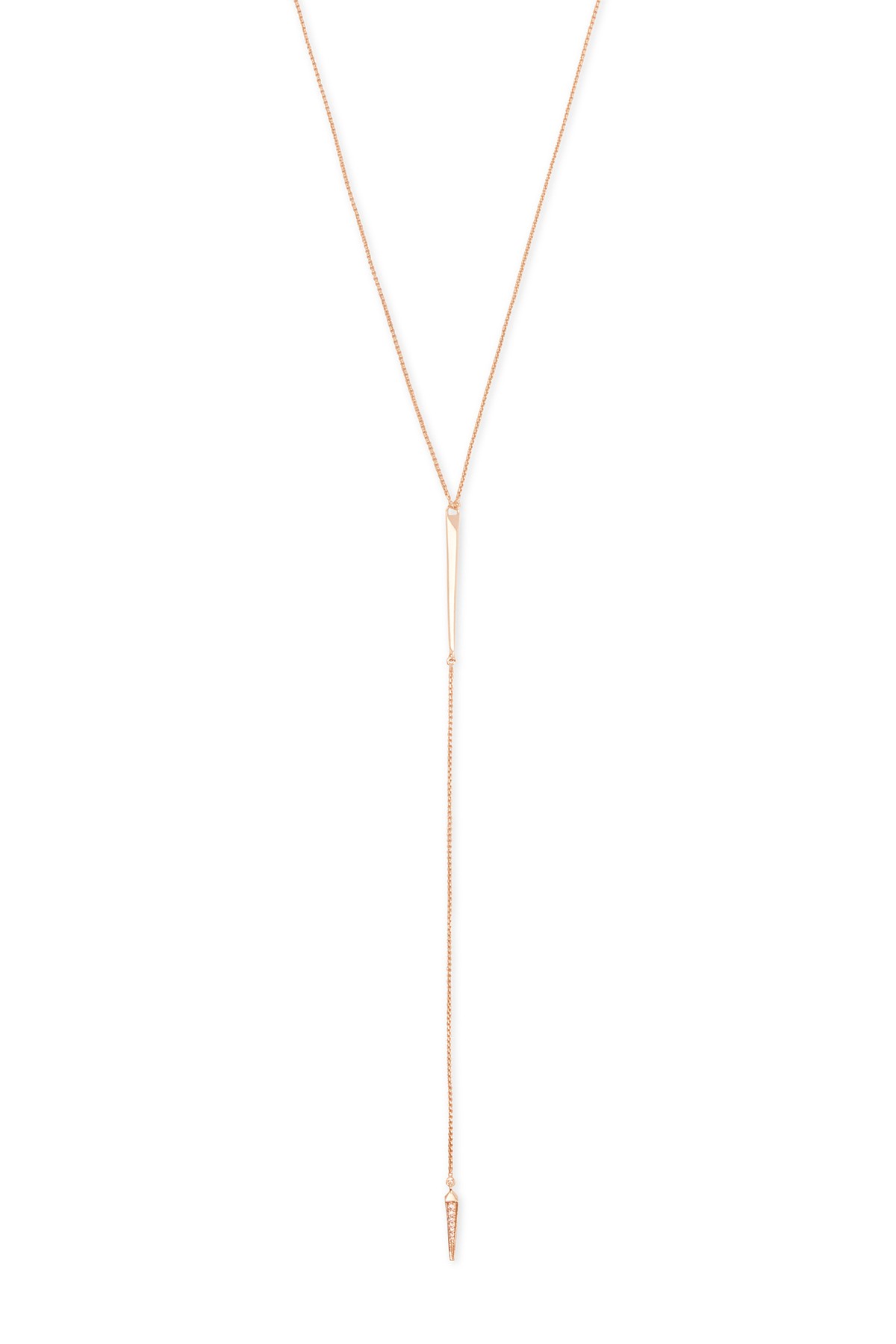 Ожерелье Vivian с родиевым покрытием из латуни Drusy Pendant Y-Drop Kendra Scott
