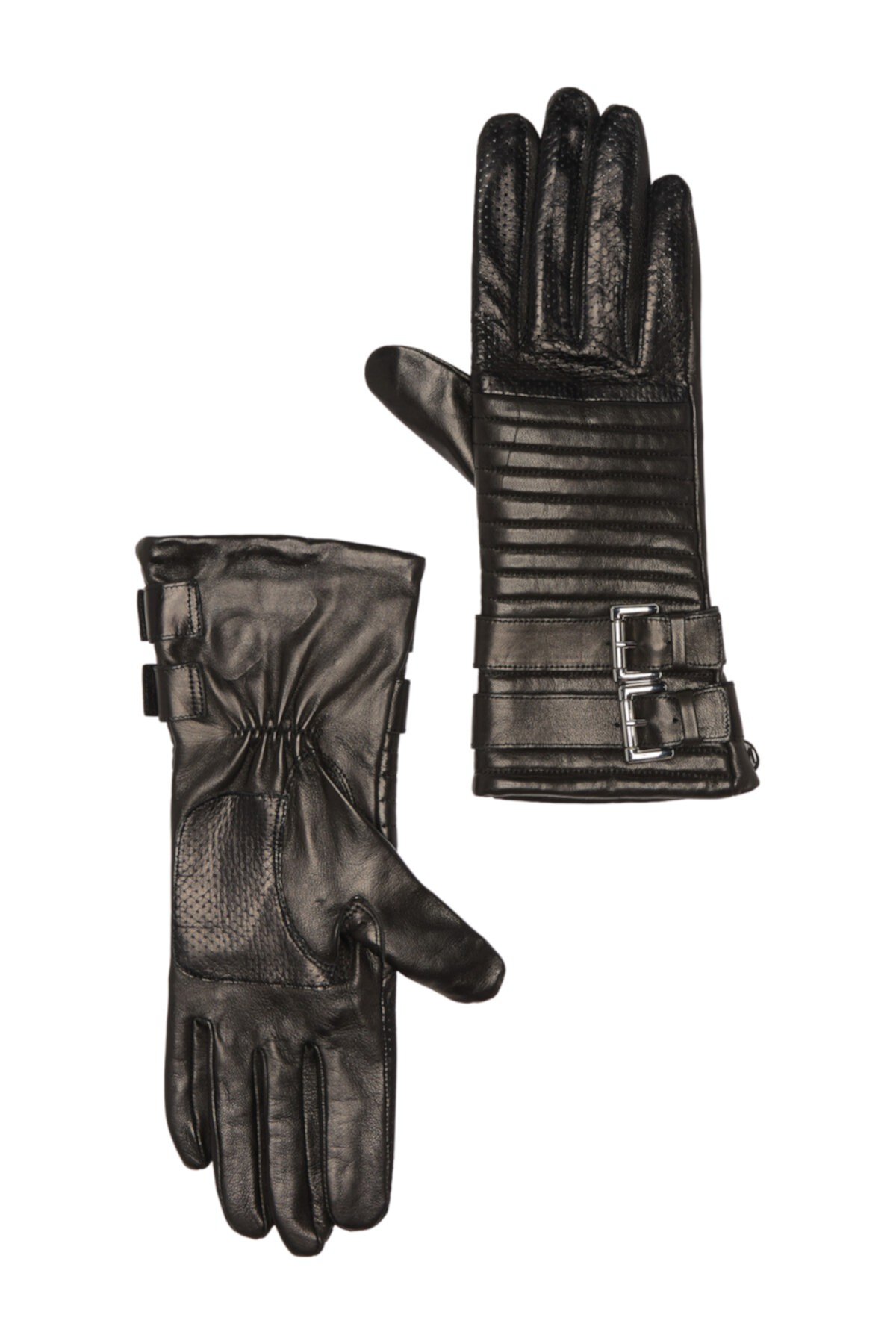 Moto Cross Leather Gloves Michael Kors