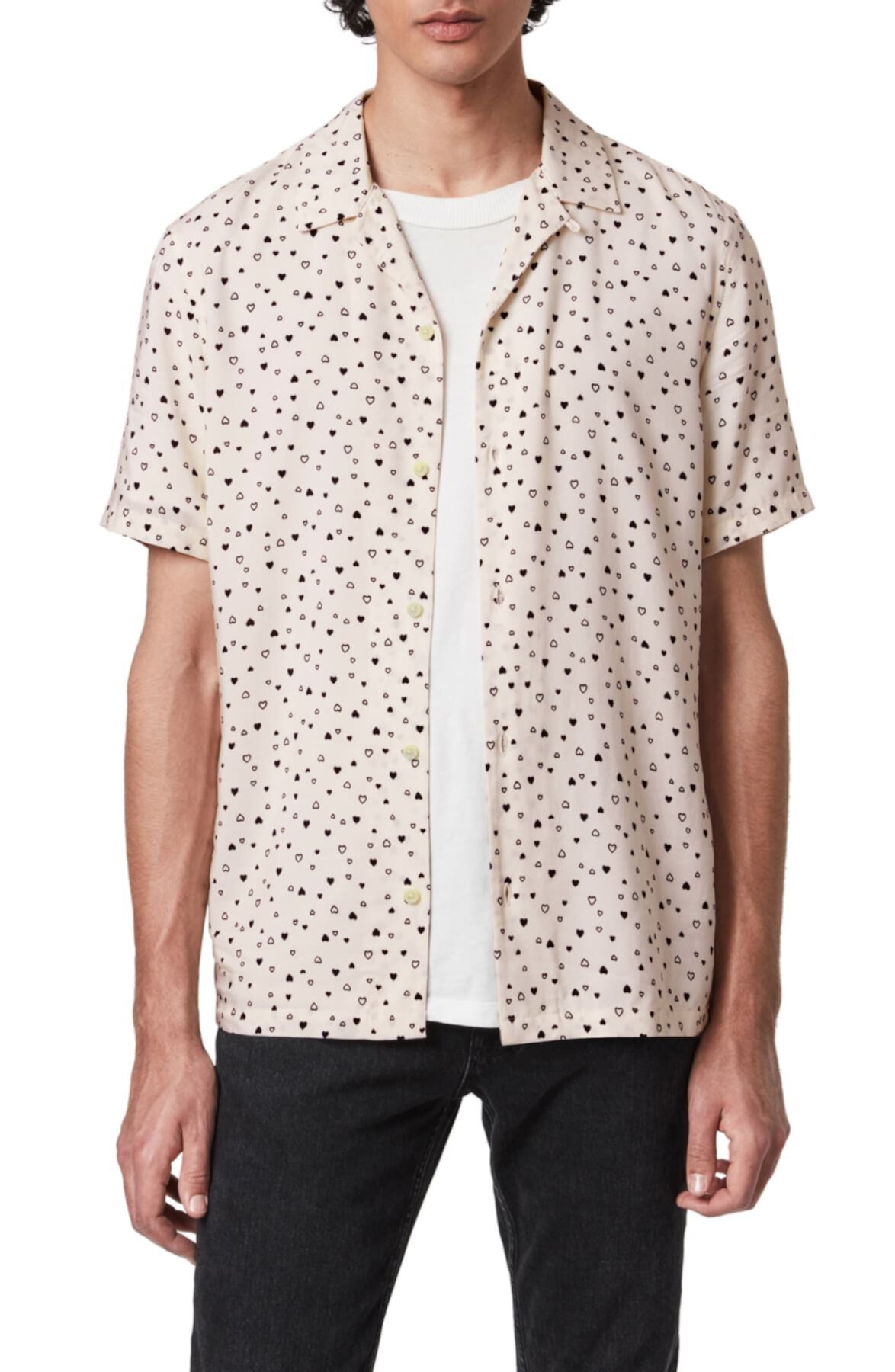 Рубашка для походов с короткими рукавами и принтом в виде сердечек Amore AllSaints