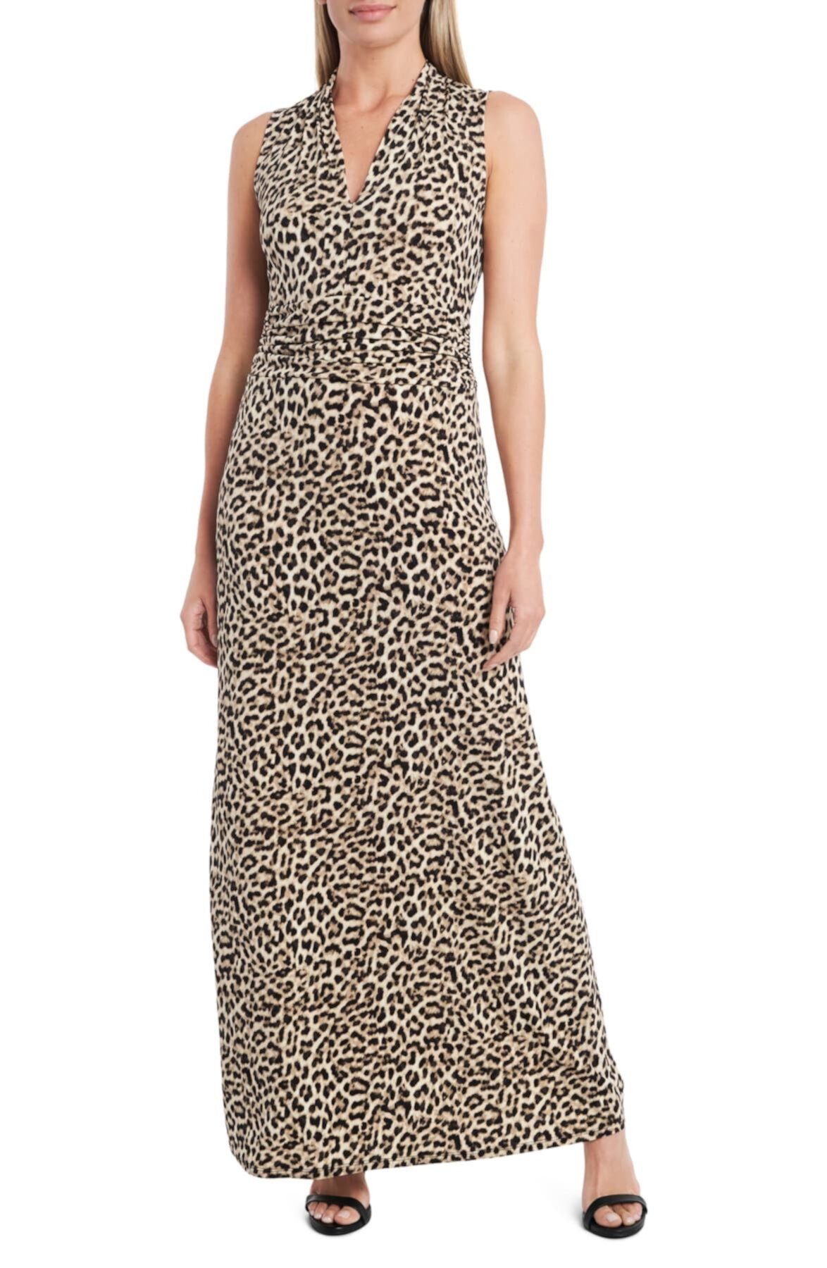 Макси-платье из джерси с леопардовым принтом в стиле модерн Vince Camuto