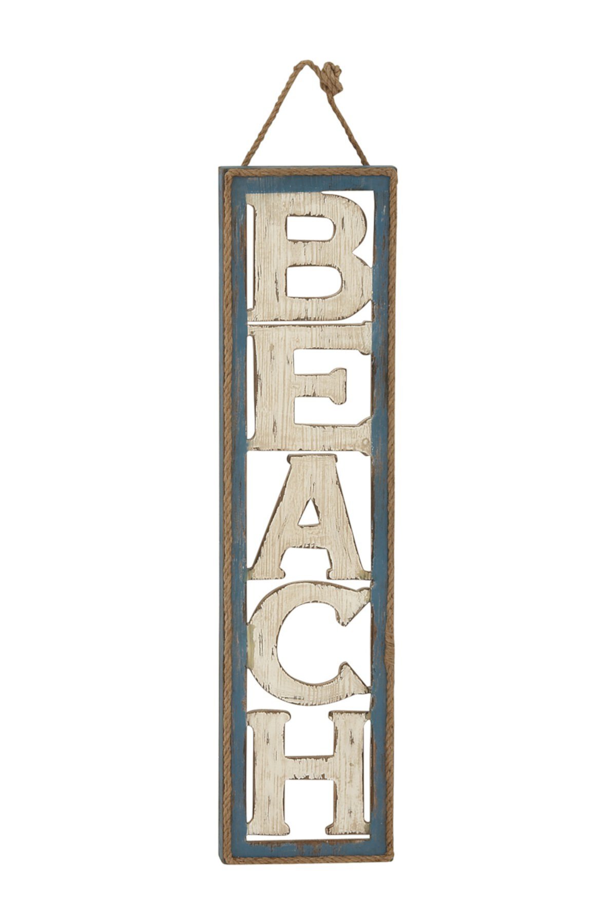 Прибрежный вертикальный пляжный деревянный настенный знак размером 41 x 10 дюймов Willow Row