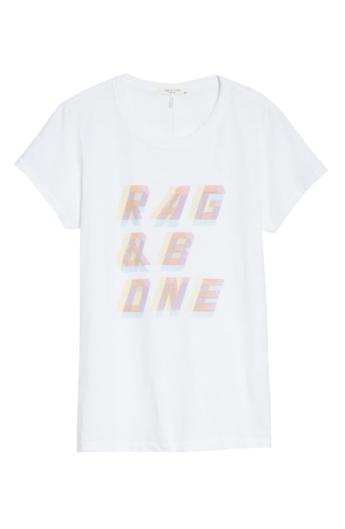 Трехцветная футболка с логотипом Rag & Bone