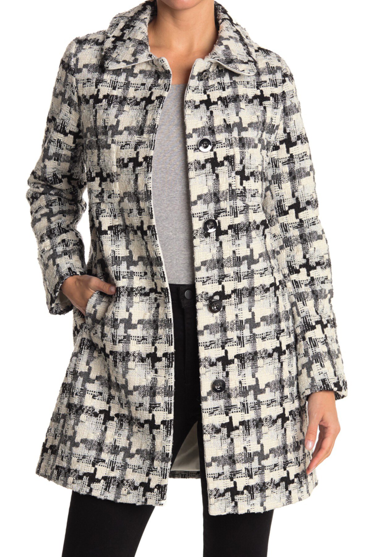 Tweed Four Pocket Coat Laundry by Shelli Segal