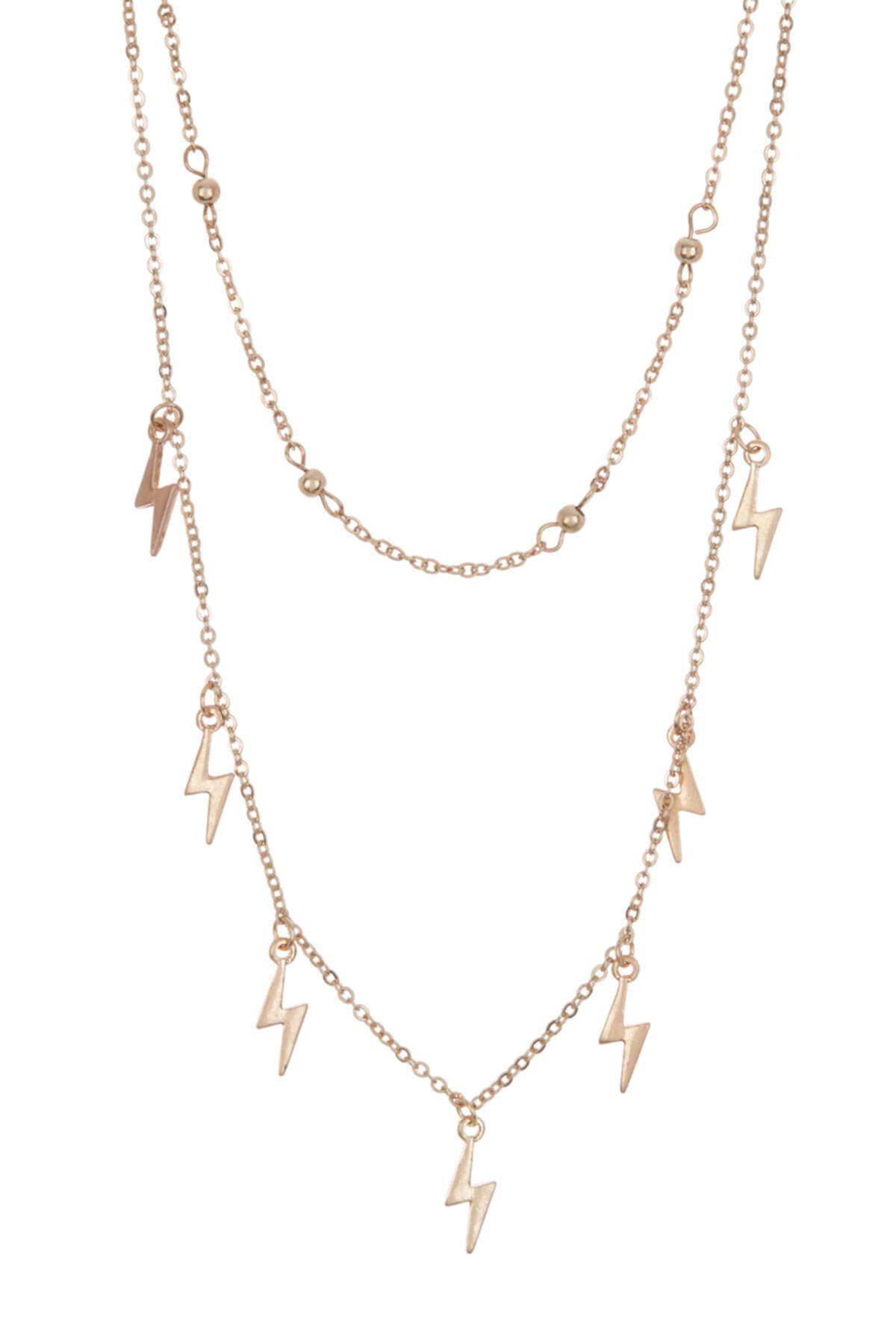 Double Layer Lightning Bolt Necklace AREA STARS