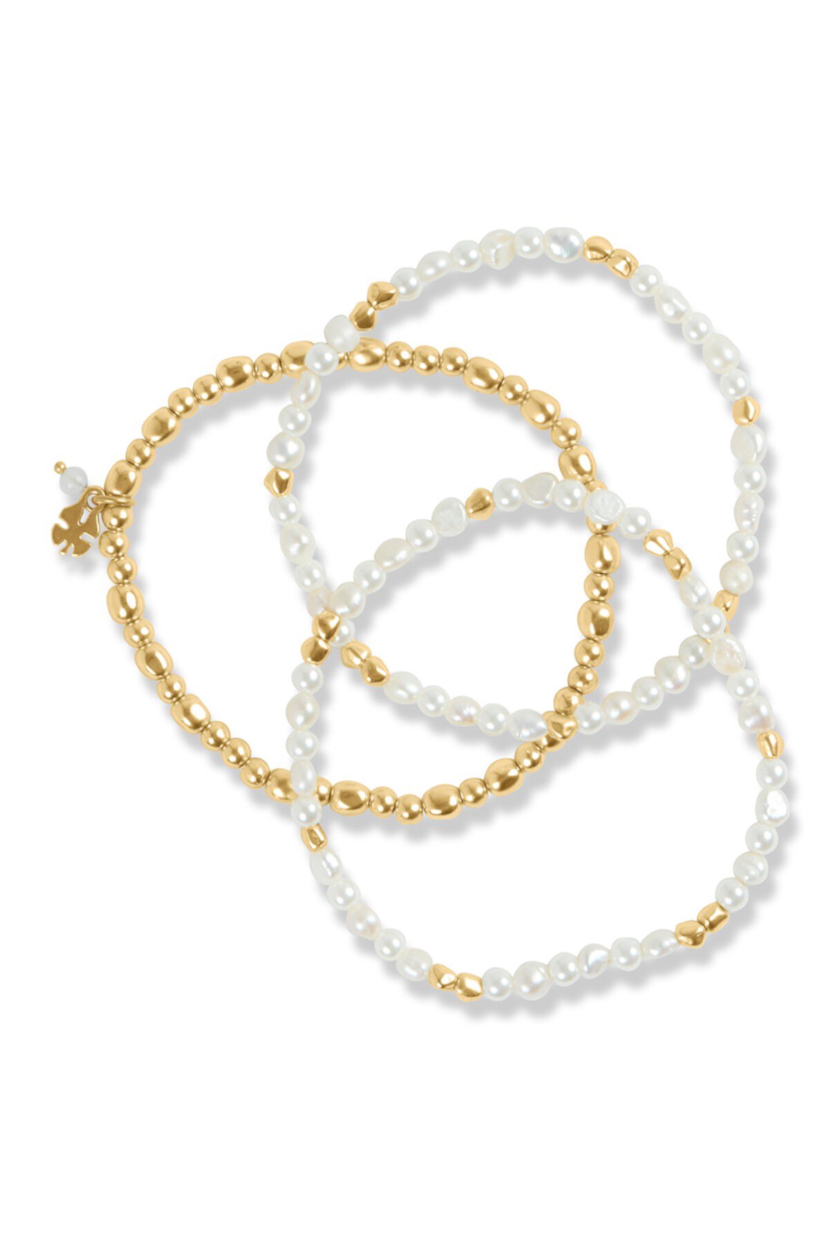 Imitation & Freshwater Pearl Beaded Bracelet Set - Set of 3 Lucky Brand
