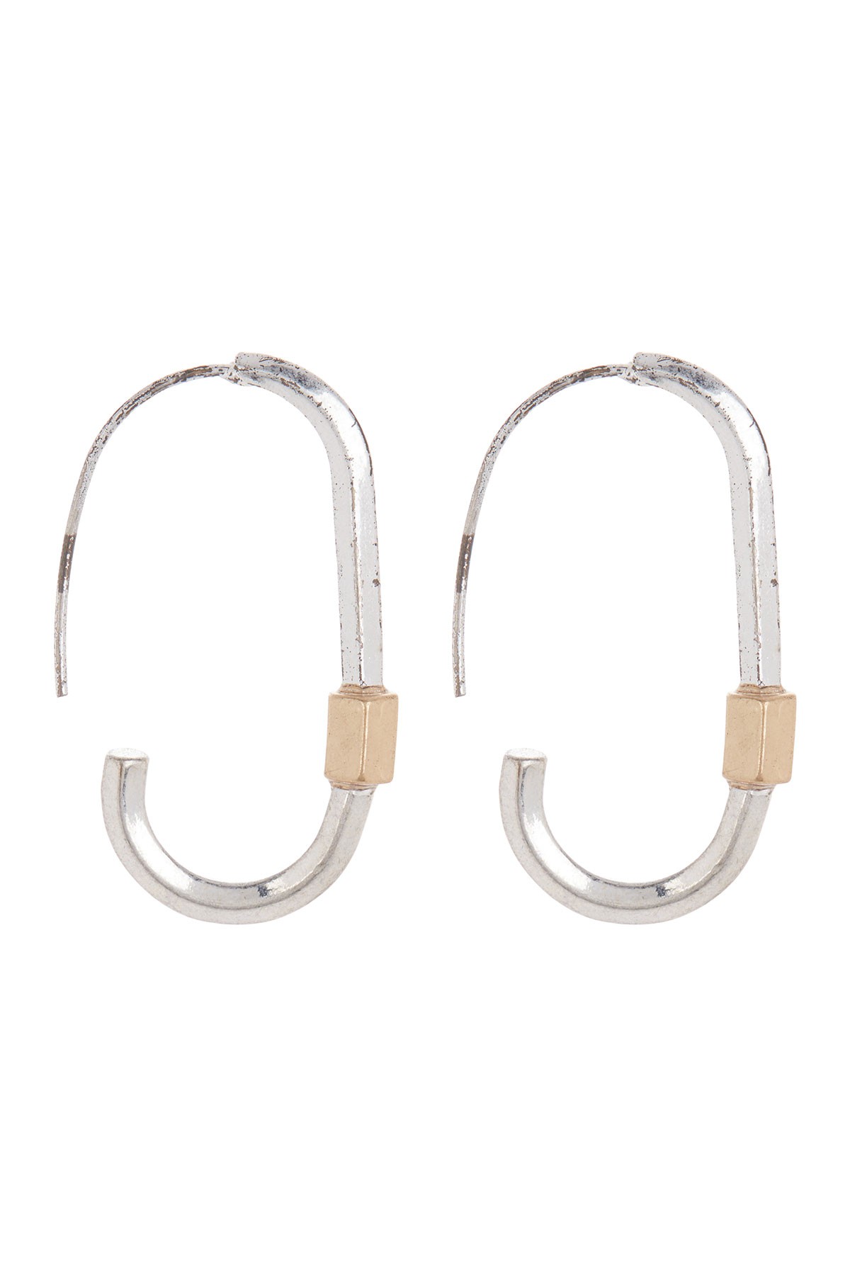 Two Tone Clip Huggie Earrings AREA STARS