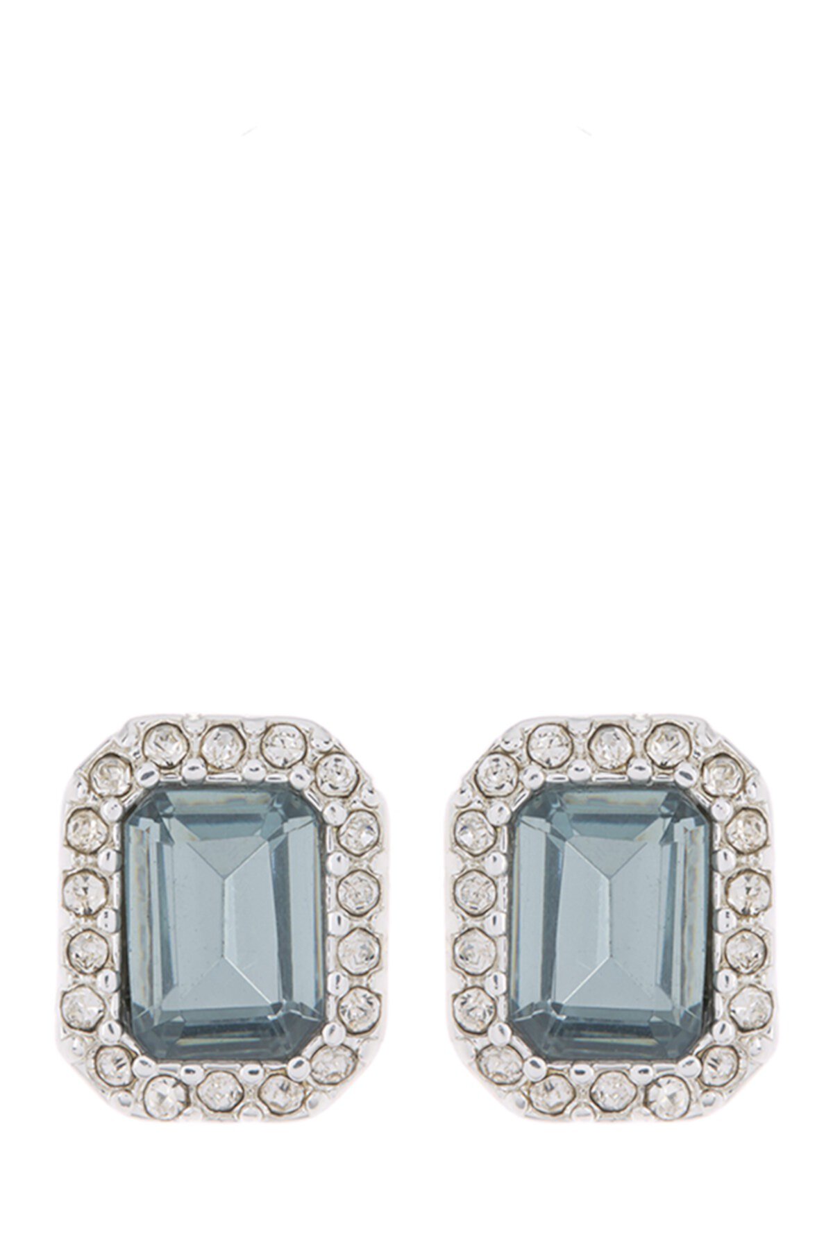 Silver-Tone Crystal Pave Stud Earrings Ralph Lauren