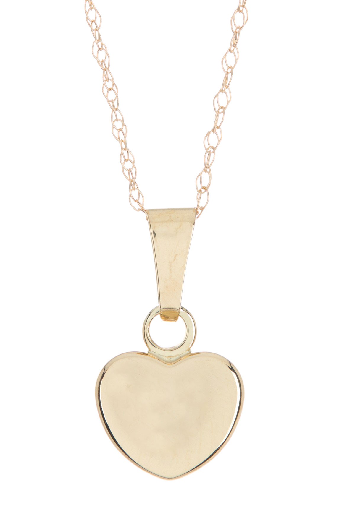 Ожерелье с воздушным сердцем из желтого золота 10 карат Candela