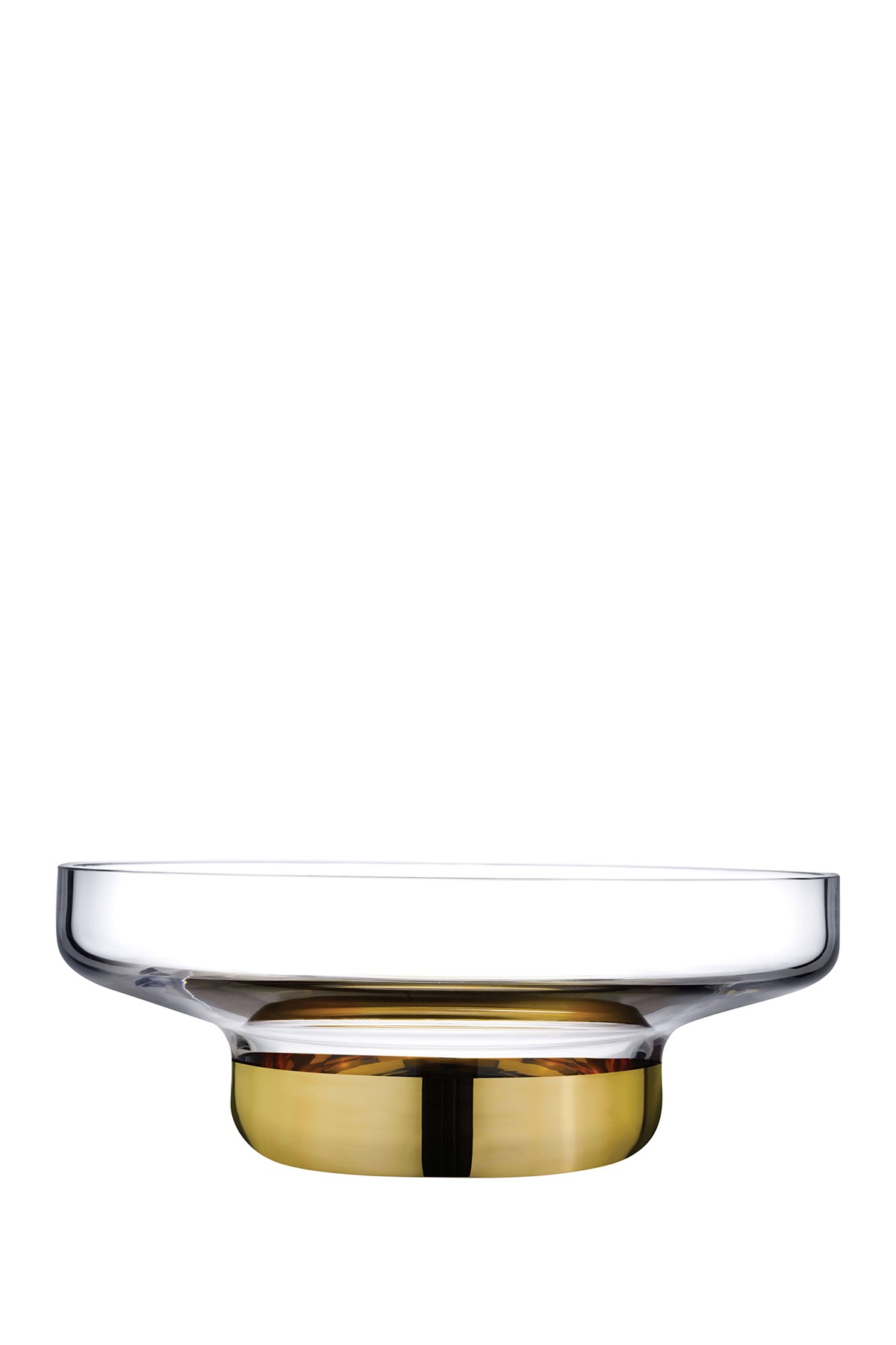 Контурная чаша - широкая, с прозрачным верхом и золотым основанием Nude Glass