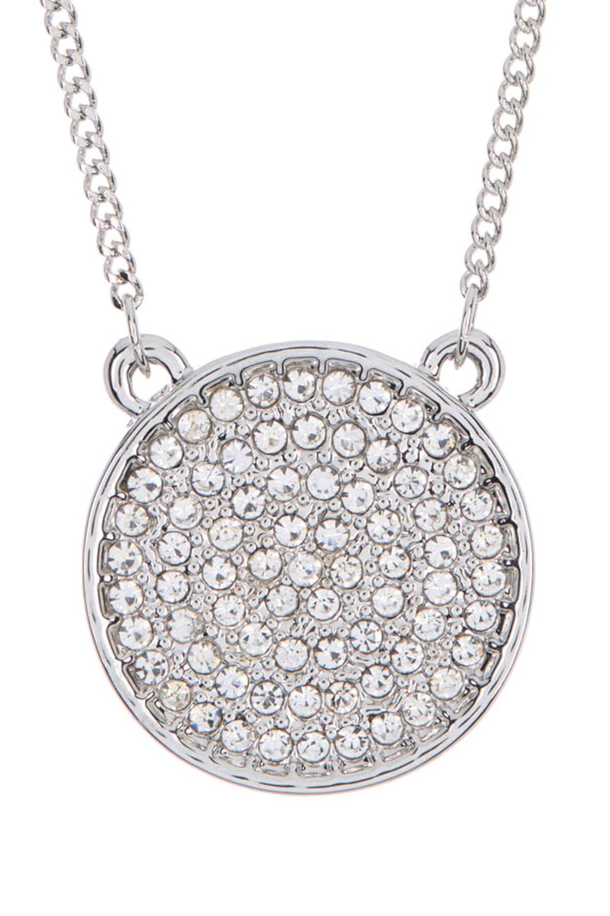 Pave Crystal Disc Pendant Necklace Vince Camuto
