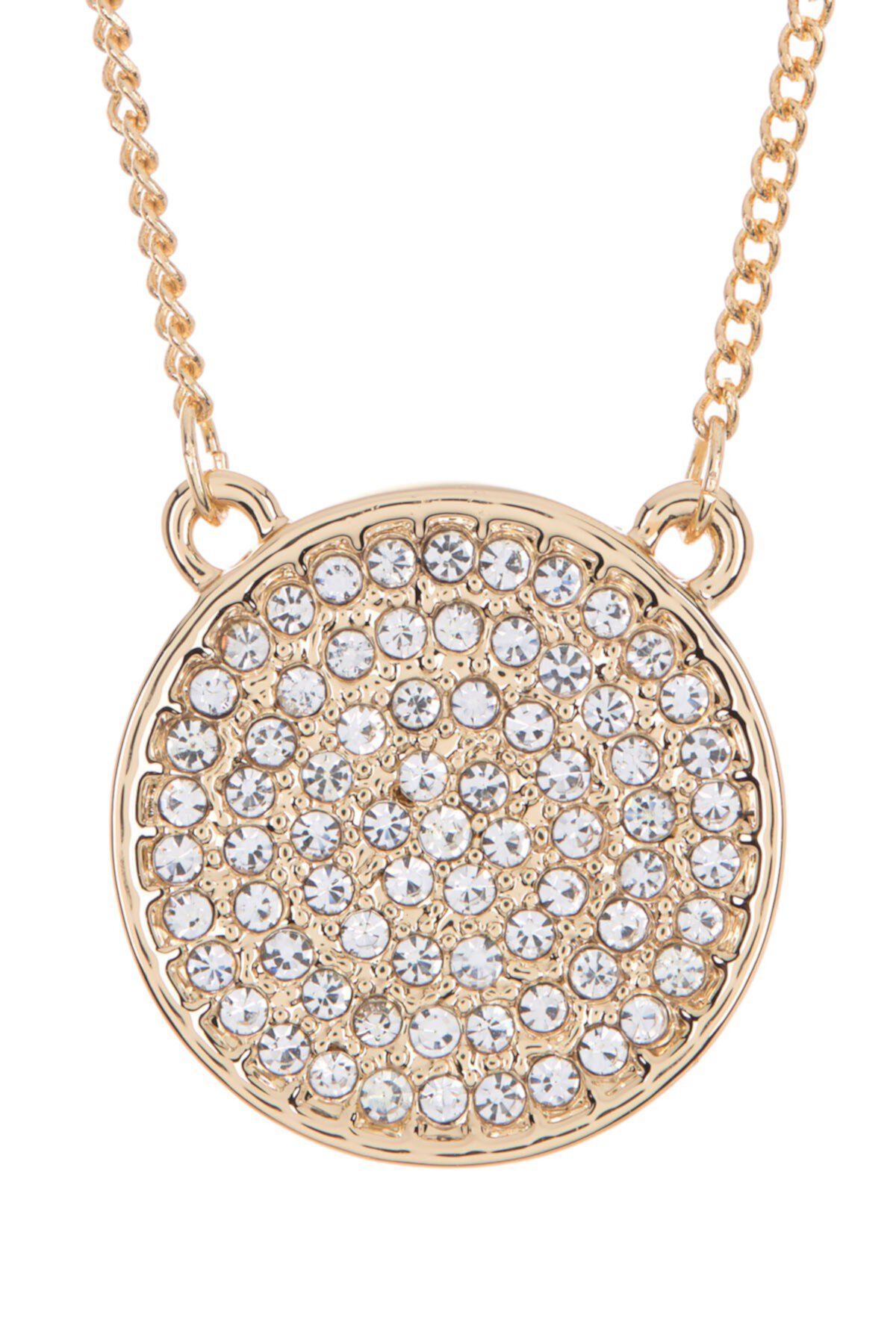Pave Crystal Disc Pendant Necklace Vince Camuto