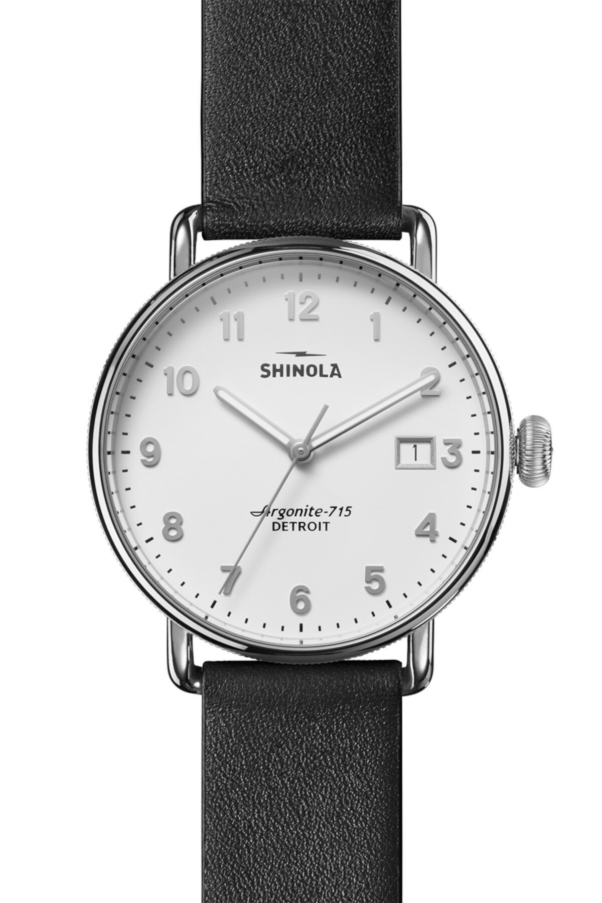 Женские часы: часы Canfield 3HD с черным кожаным ремешком, 38 мм Shinola