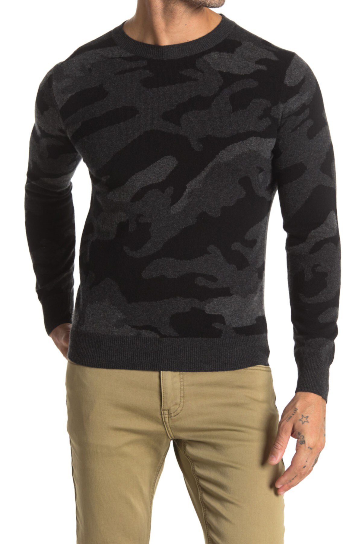 Кашемировый свитер с камуфляжным принтом Valentino