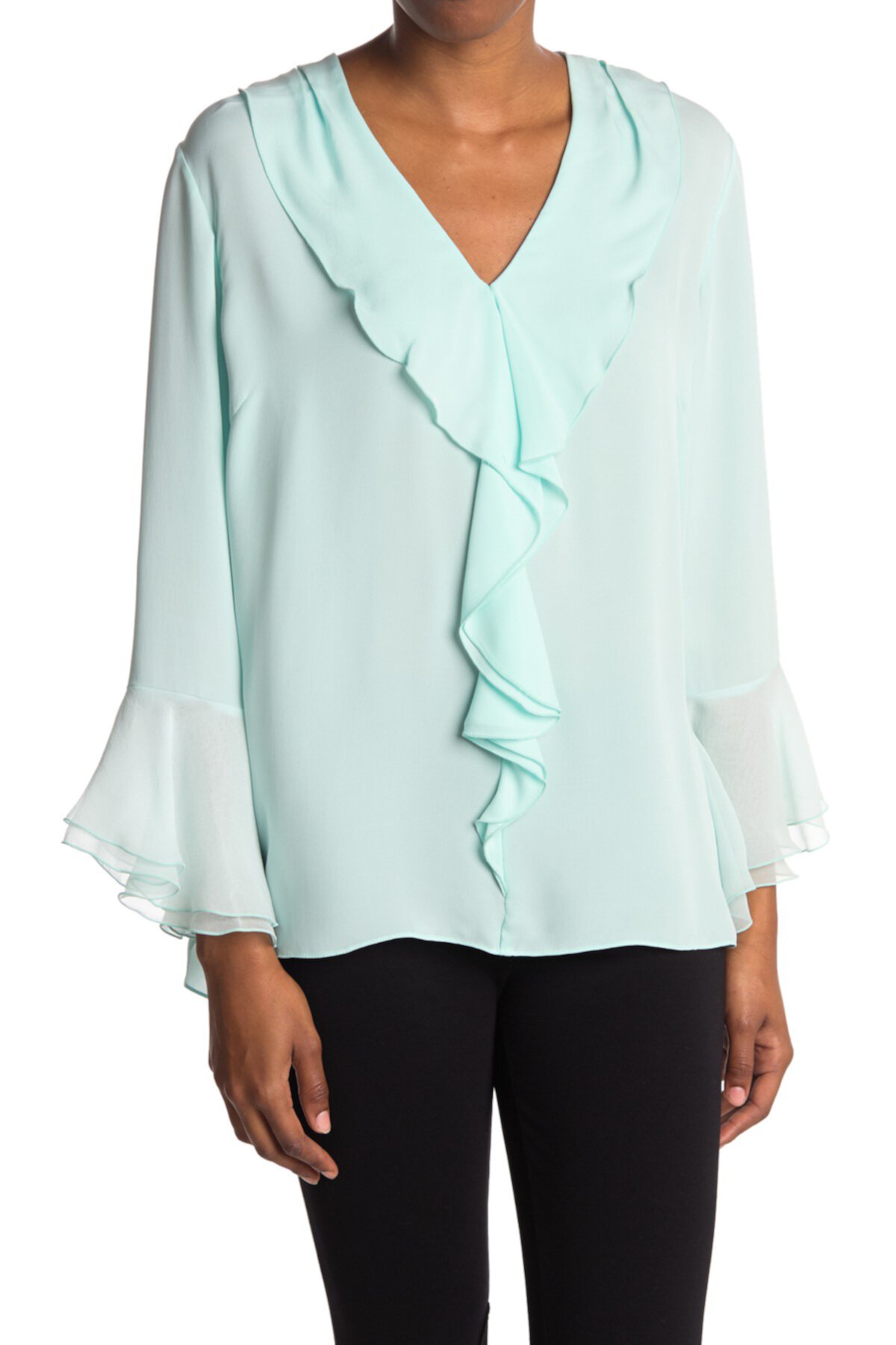Шелковая блуза Julianna с каскадными оборками Elie Tahari