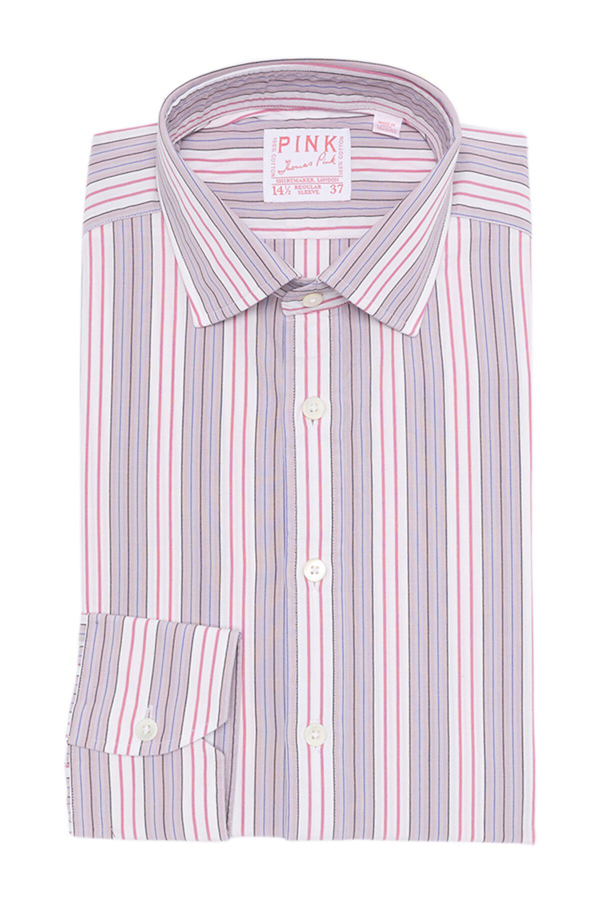 Wiltshire Double Stripe Print Dress Shirt THOMAS PINK