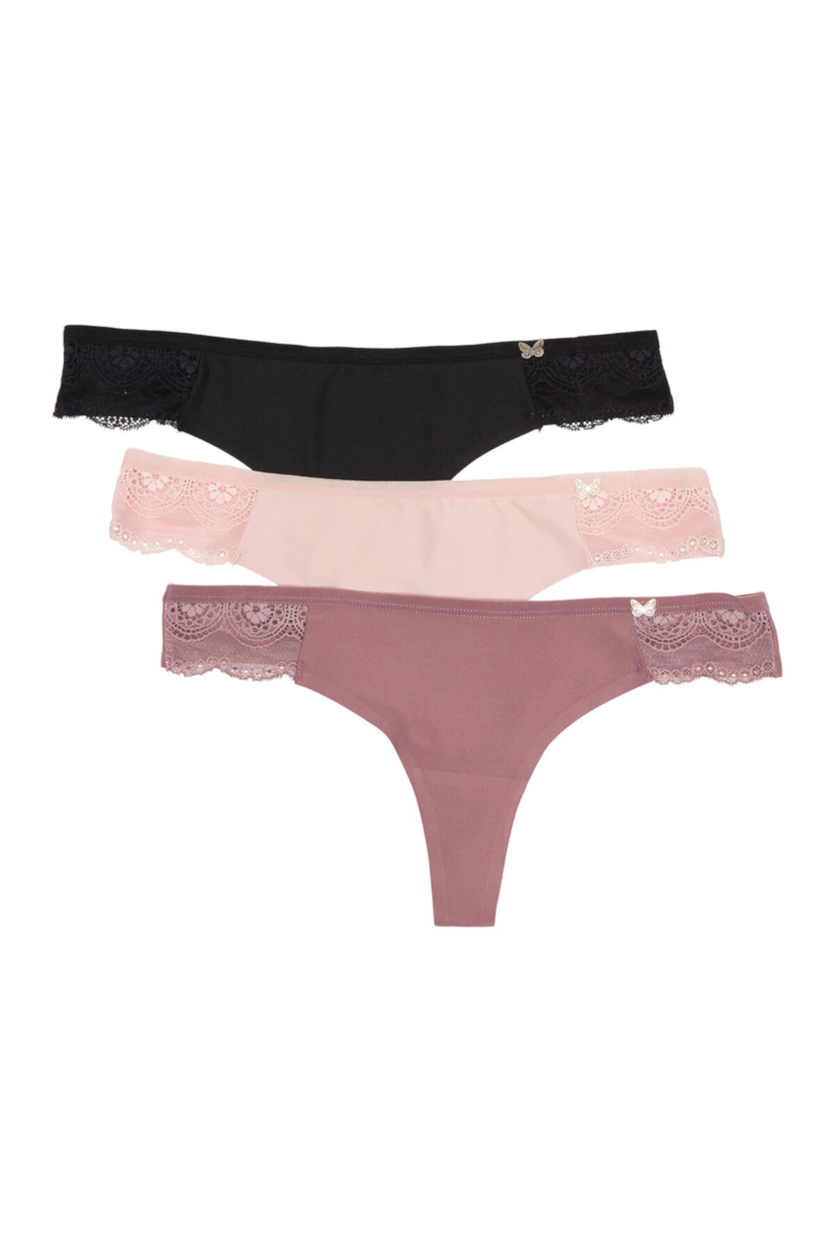 Lace Trim Thong - Pack of 3 Jessica Simpson