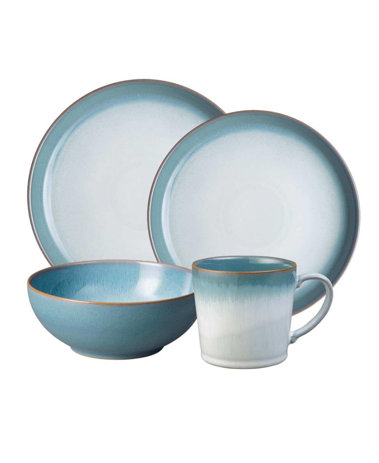 Набор столовой посуды купе Azure Haze на 16 ПК, обслуживание для 4 человек Denby