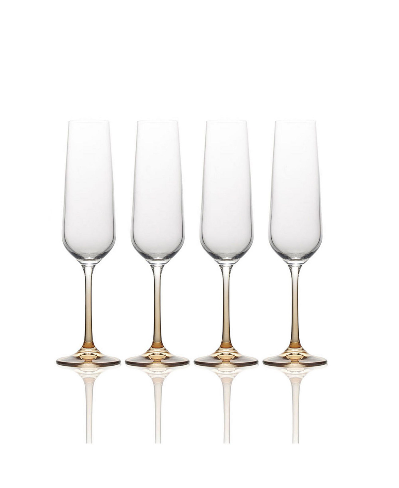 Бокалы для шампанского Gianna Ombre с янтарным флейтой, набор из 4 шт. MIKASA