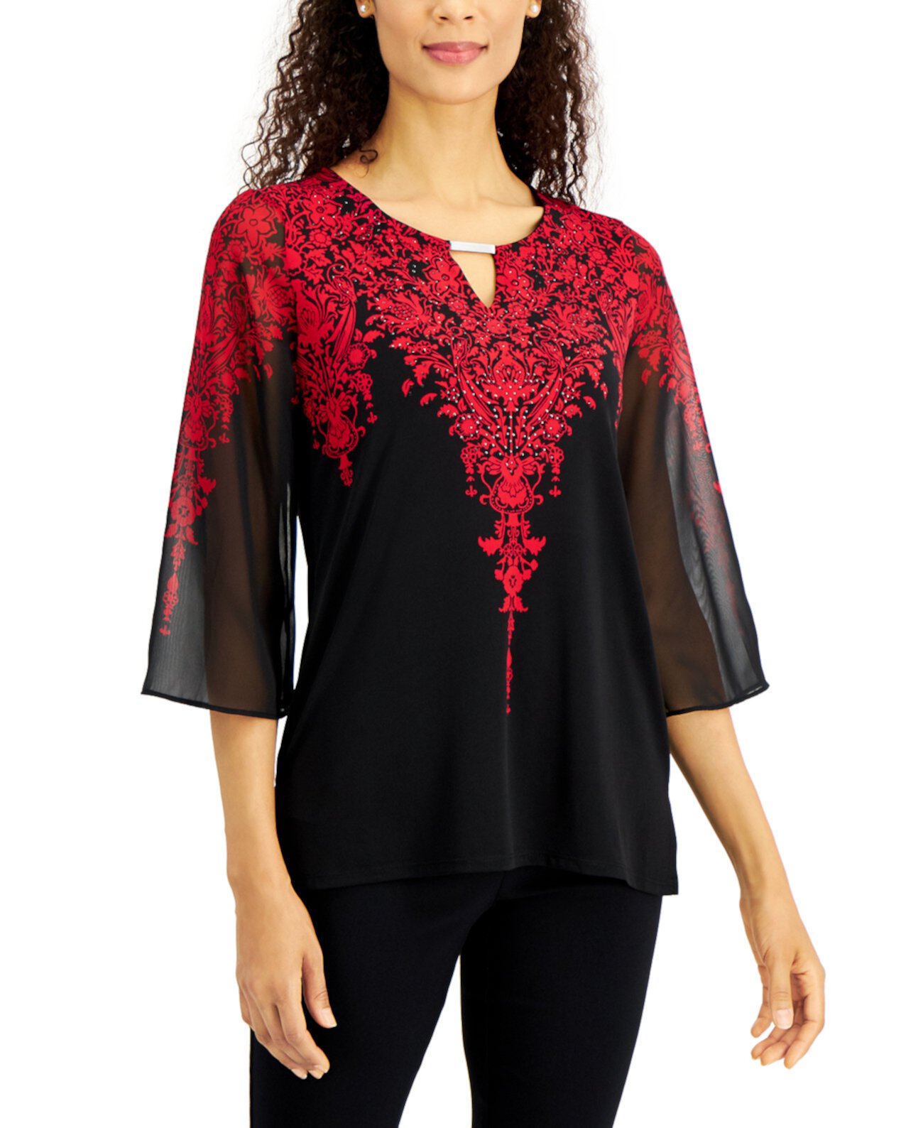 Printed Hardware Top, Created for Macy's J&M Collection