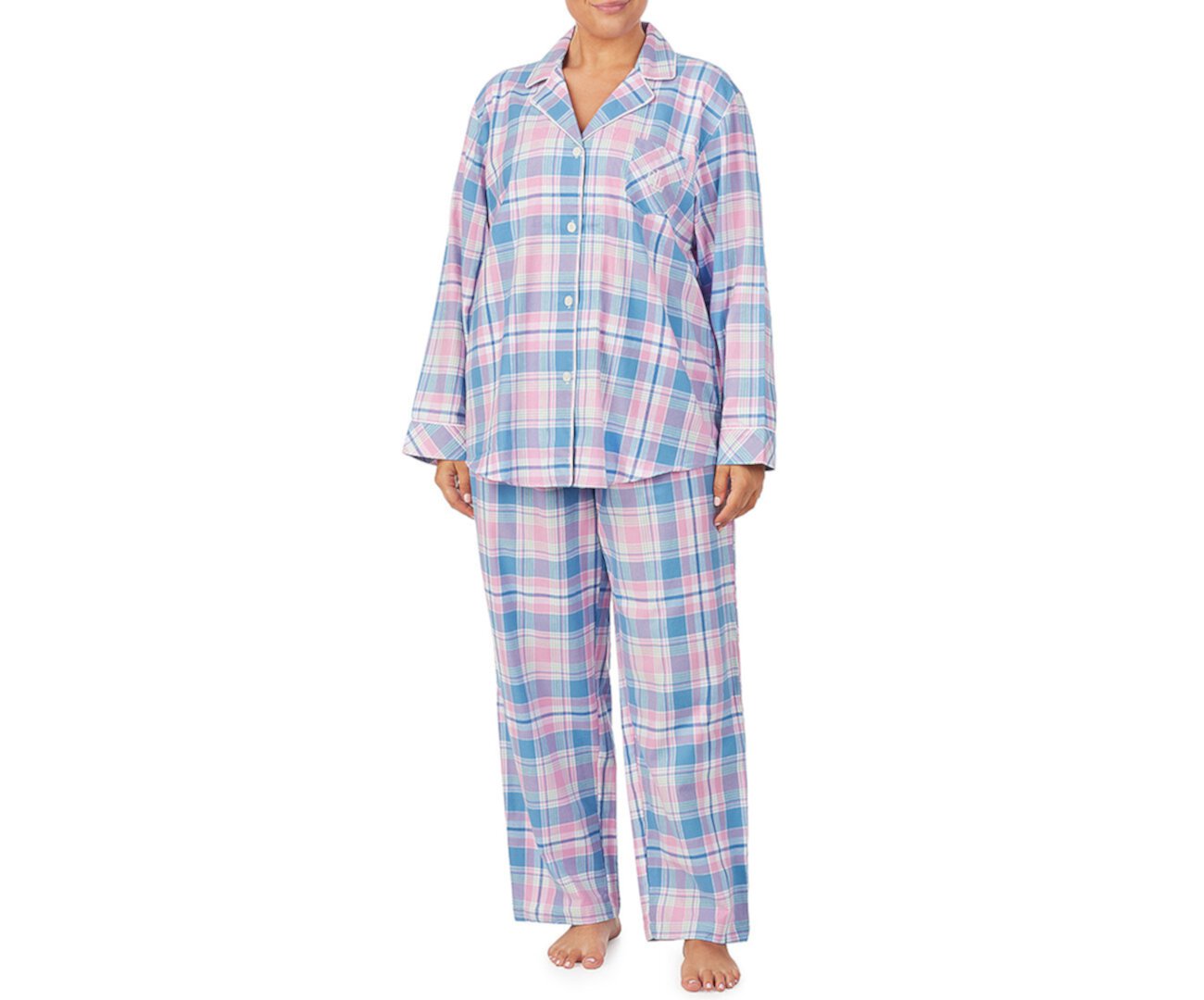 Plus Size Cotton Plaid Pajamas Set Ralph Lauren